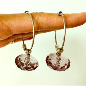FREE: Lightweight silver & purple earrings